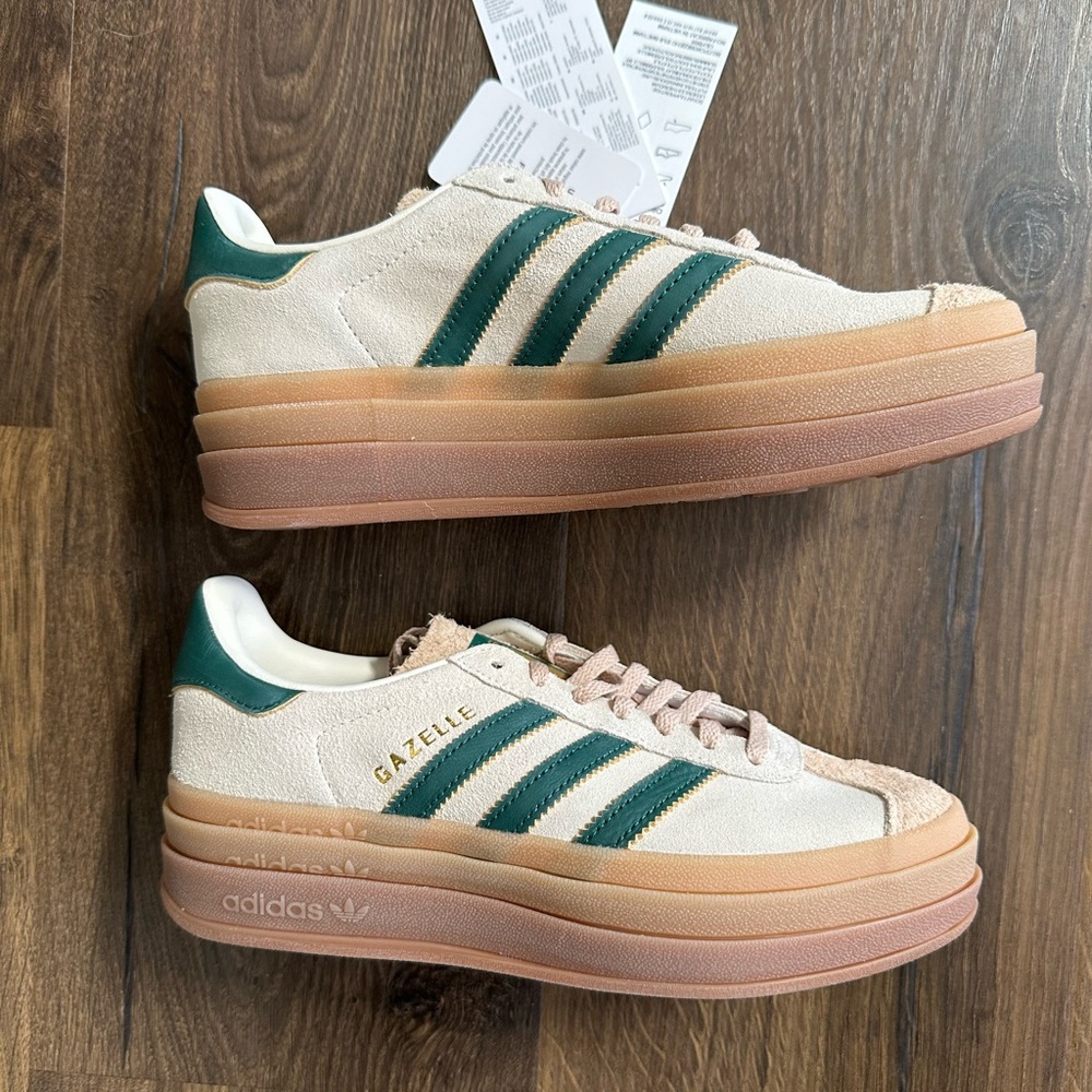 Adidas Gazelle Bold 'Cream Collegiate Green'